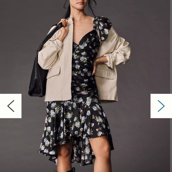 NWT ClothingDresses By Anthropologie Sweetheart Ruched Drop-Waist Dress - Picture 5 of 10